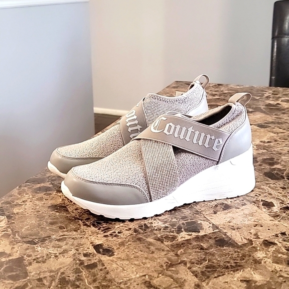 Juicy Couture Shoes - Juicy Couture Womens EVIEE Fabric Low & Mid Tops Pull On Sz. 9 Wedge Sneaker NWT
